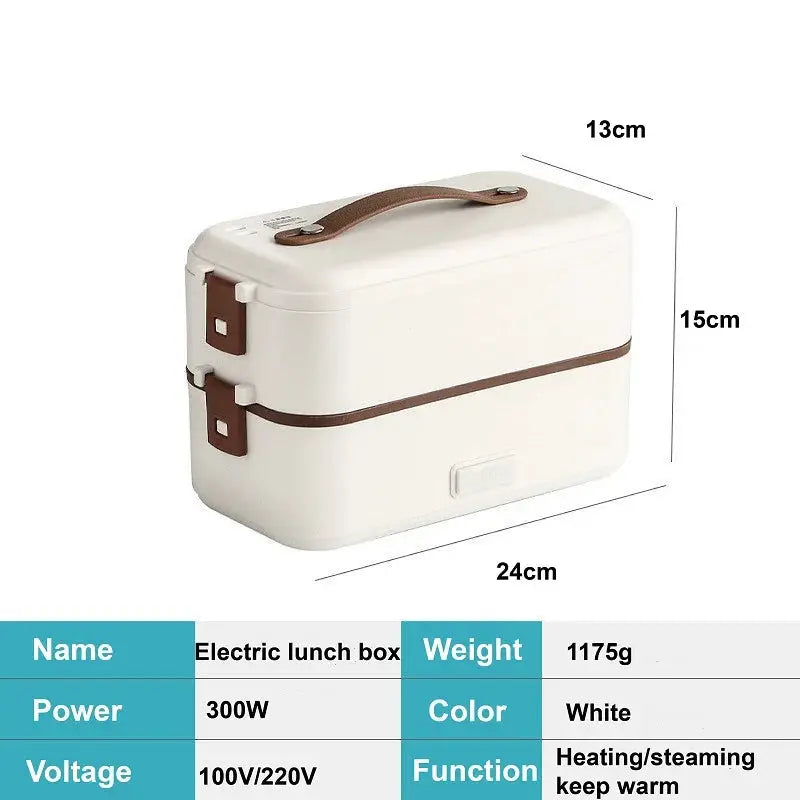 110V/220V Electric Lunch Box Portable Food Fast Heating Lunch Box 304 Stainless Steel Warmer Multi-Layer Office Lunch Box 800ml from PriceLows™