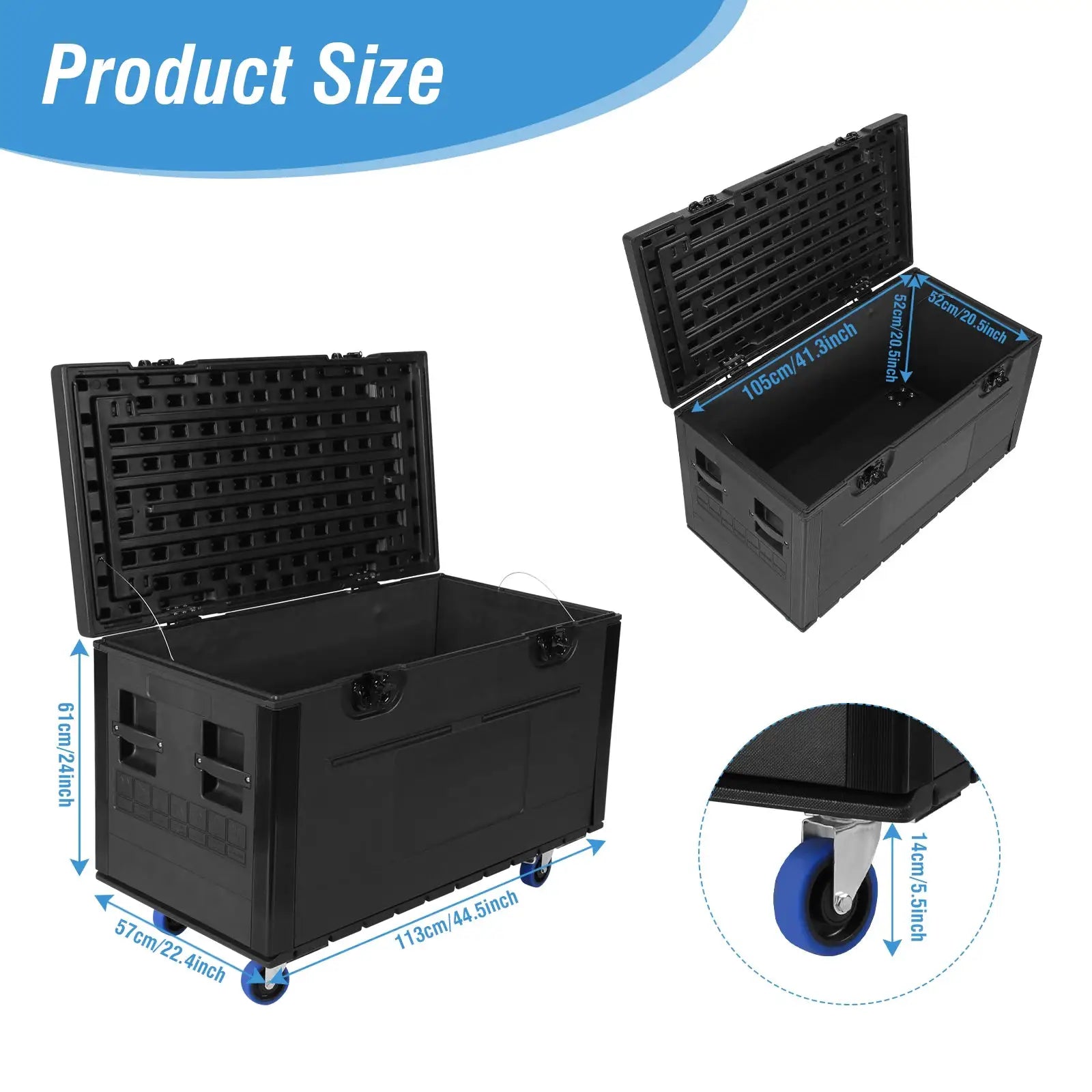 Cable Flight Case Mobile Wheel Storage Toolbox Large 20-inch Microphone Receiver Cabinet Suitable for Various Electronic Devices from PriceLows™