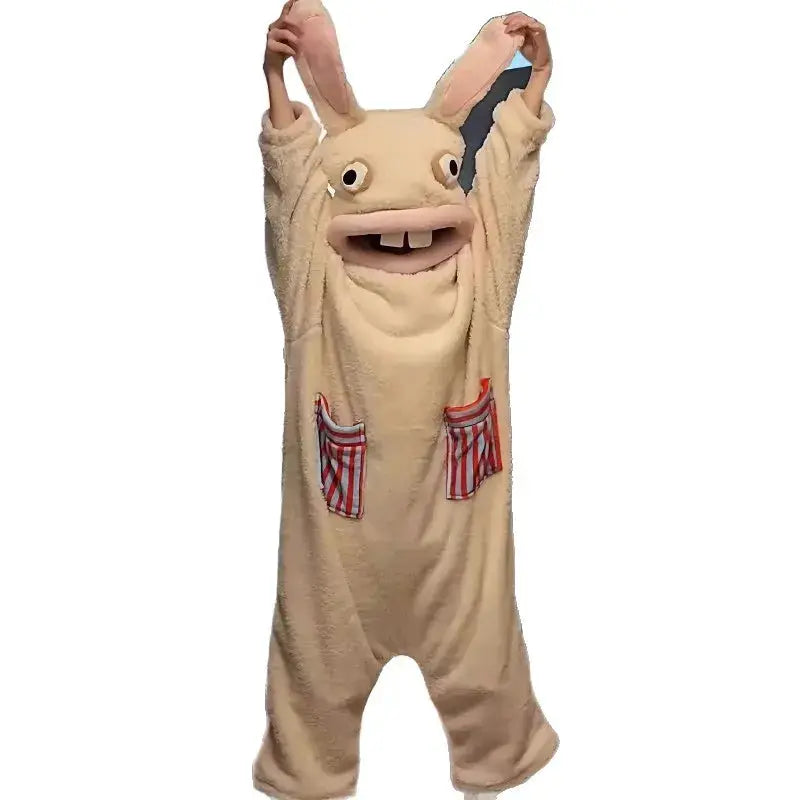 Raving Rabbids Cosplay Onesie Anime Peripheral Flannel Jumpsuit Adult Kids Halloween Carnival Costume Homewear Sleepwear Gift from PriceLows™