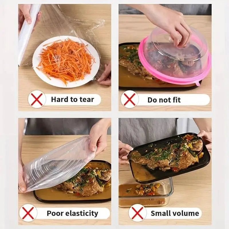 Silicone Bowl Lid | Reusable Food Cover | Elastic Fit Bowls | One Size