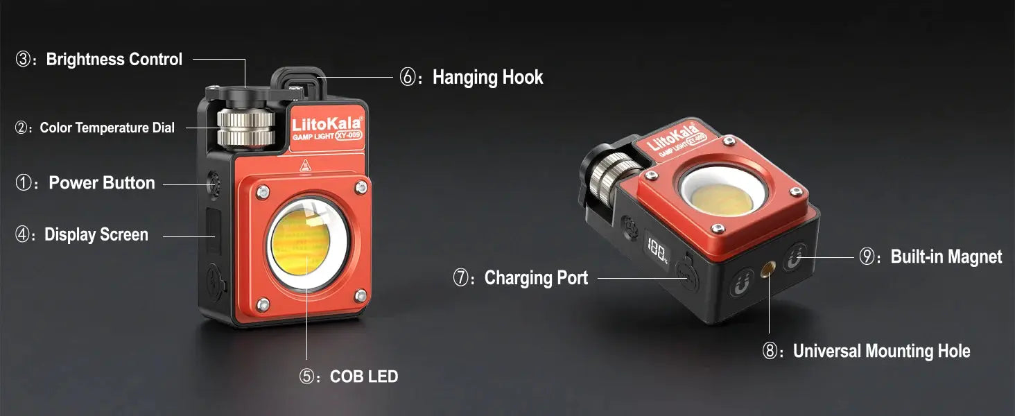 LiitoKala new keychain light 120-3500LM rechargeable flashlight multifunctional portable 3000mAh battery work light from PriceLows™