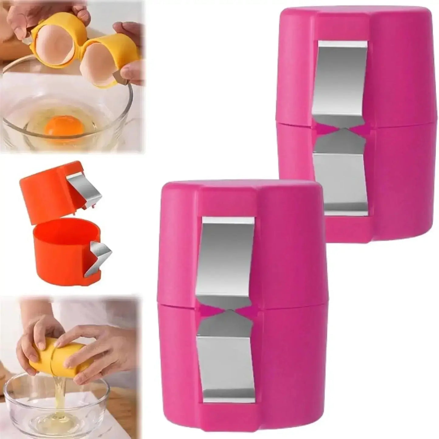 1/2pcs Multifunctional Egg Shell Opener Handheld Egg Cracker Separator Tool Eggshell Cutter Easy Open Kitchen Gadget for Raw Egg from PriceLows™