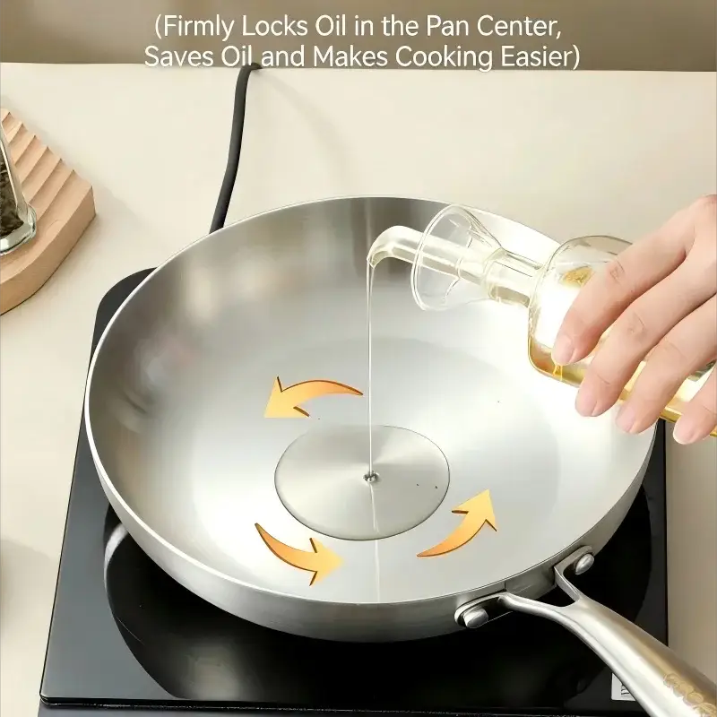 Stainless Steel Frying Pan | 304 Stainless Steel | Induction And Gas Compatible