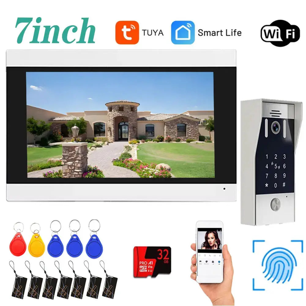 Video Doorbell Intercom | 10 Inch Display | 1080P Camera | Password Access