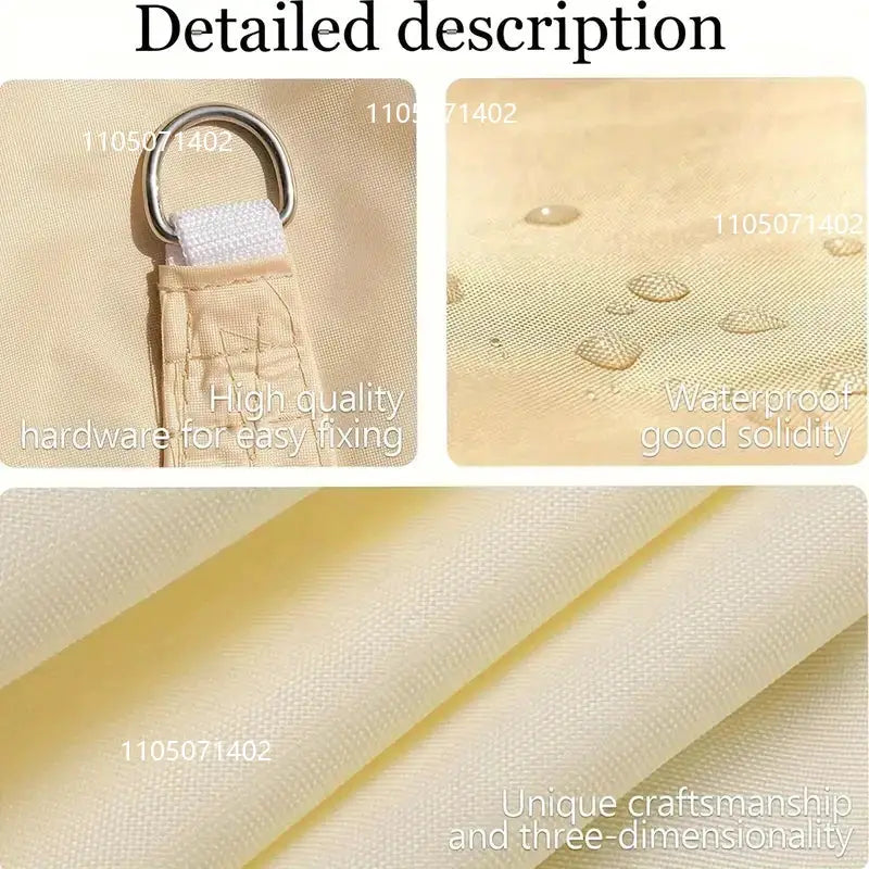 Oxford Sun Shade Sail | Waterproof Anti Uv | 3x3m And 4x5m Sizes