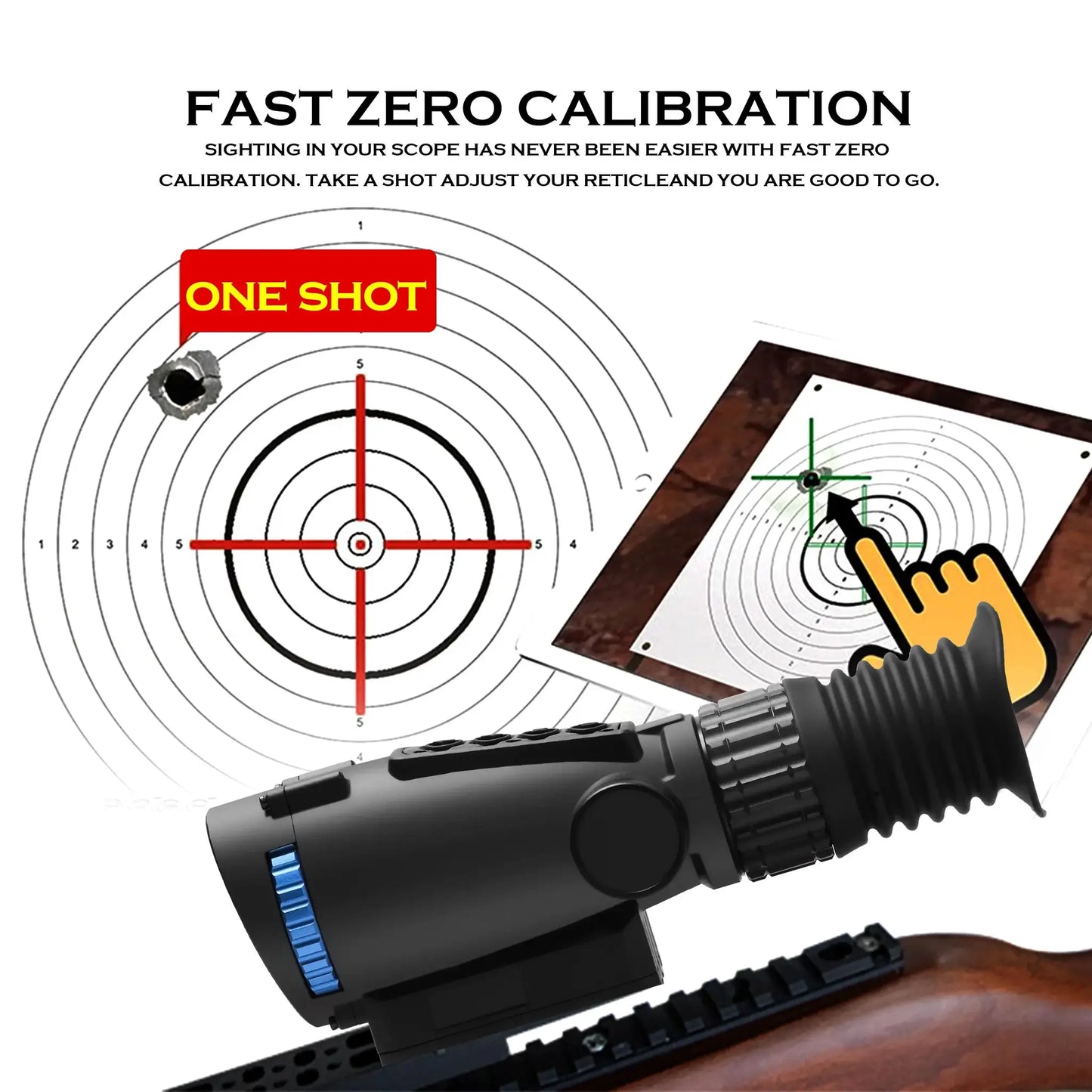 384*288 Thermal Imageing Scope Thermal Rifle Scope 35mm Lens Thermal Imager Sight with Video Rec PIP WiFi from PriceLows™