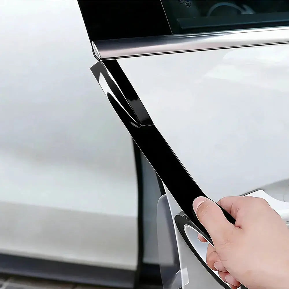 Car Stickers 3/5/7/10 cm Glossy Black Vinyl Wrap Stripe Adhesive Window Trim Film For Pillar Hood Roof Door from PriceLows™