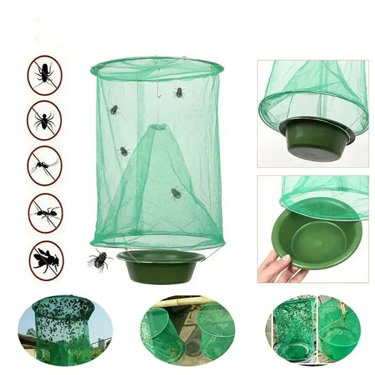 1pc Versatile Fly Trap Cage Outdoor Insect Catcher Killer Pest Control Reusable Hanging Flytrap Cage Net Traps from PriceLows™