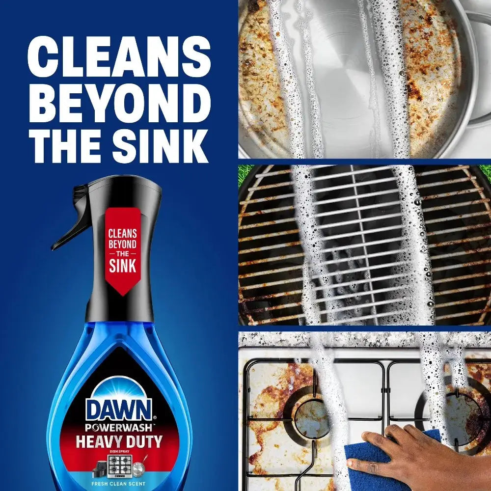 Heavy Duty Dish Spray | Fresh Clean Formula | 21.5 Oz | 2 Pack