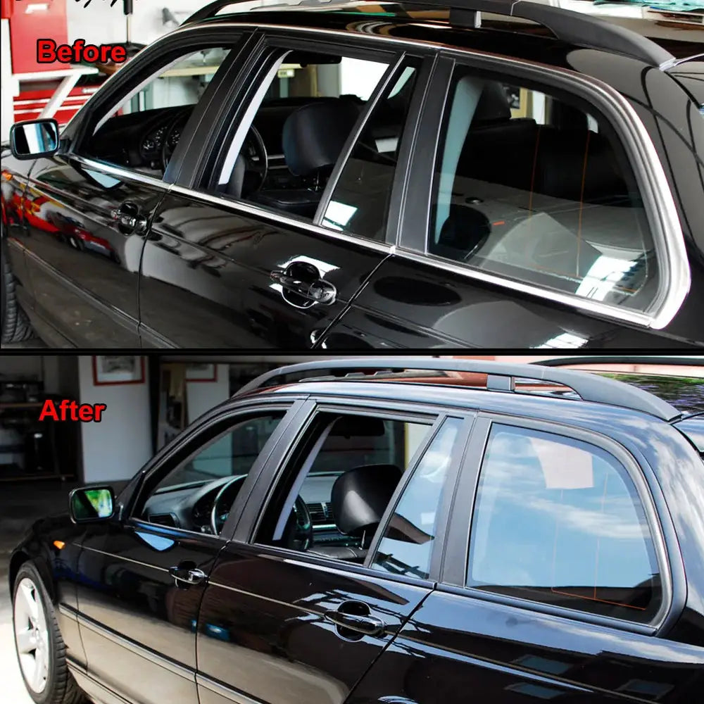 Matte Black 3/5/7/10 cm Vinyl Wrap Stripes Chrome Delete Tape Window Trim Film Stickers For Car Body Decoration from PriceLows™