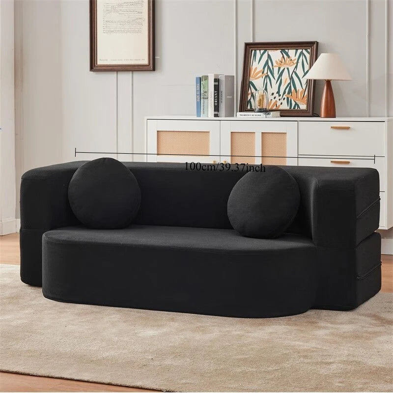Sofa Bed | Velvet Fabric | Modular Convertible | 2 Seater