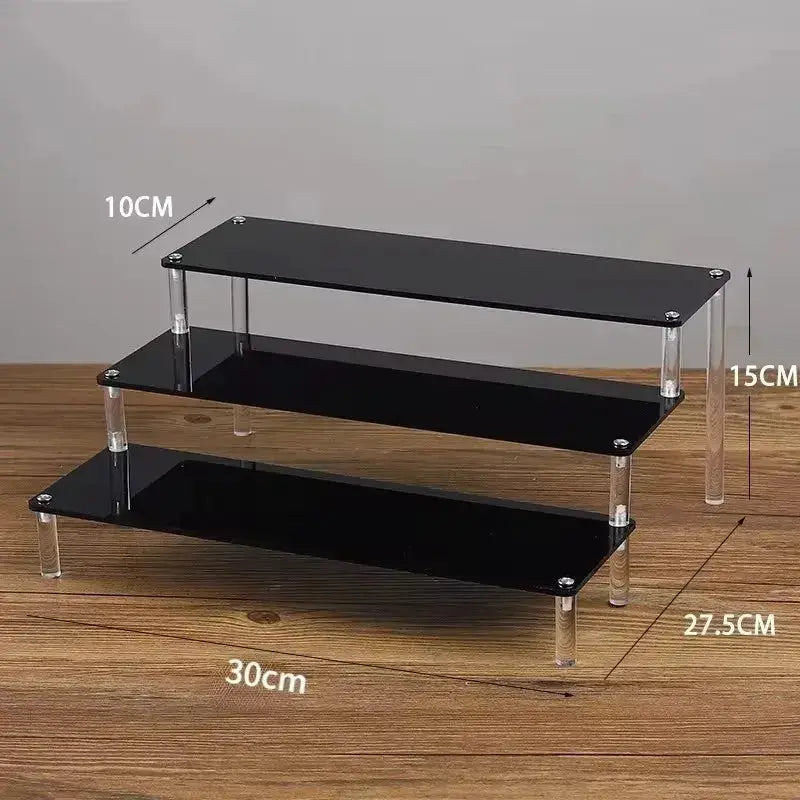 1-5 Tier Acrylic Display Stand Clear Display Riser Rack for Cupcake Perfume Doll Décor Organizer Amiibo Funko POP Figures DC05 from PriceLows™