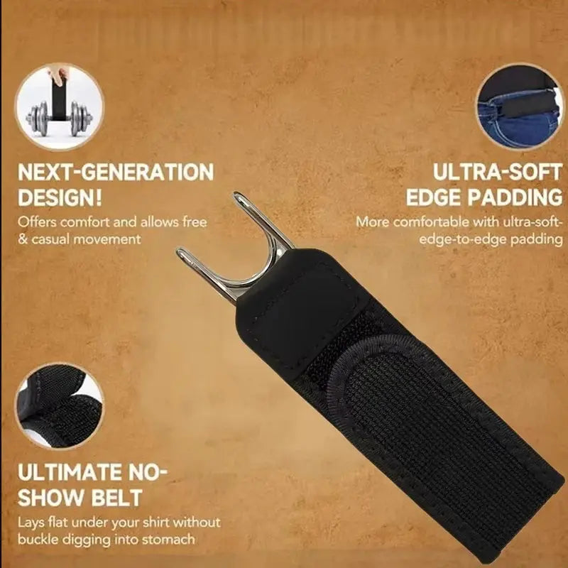 Elastic Belt | Buckle Free | Adjustable Metal Hook | Unisex
