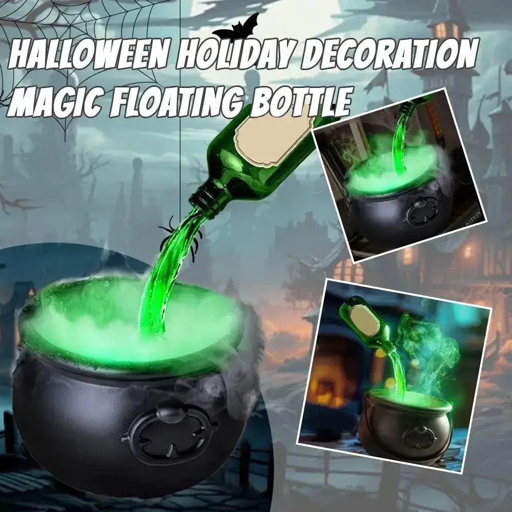 Halloween Cauldron Decor | LED Glow | Fog Mist | Plastic Construction