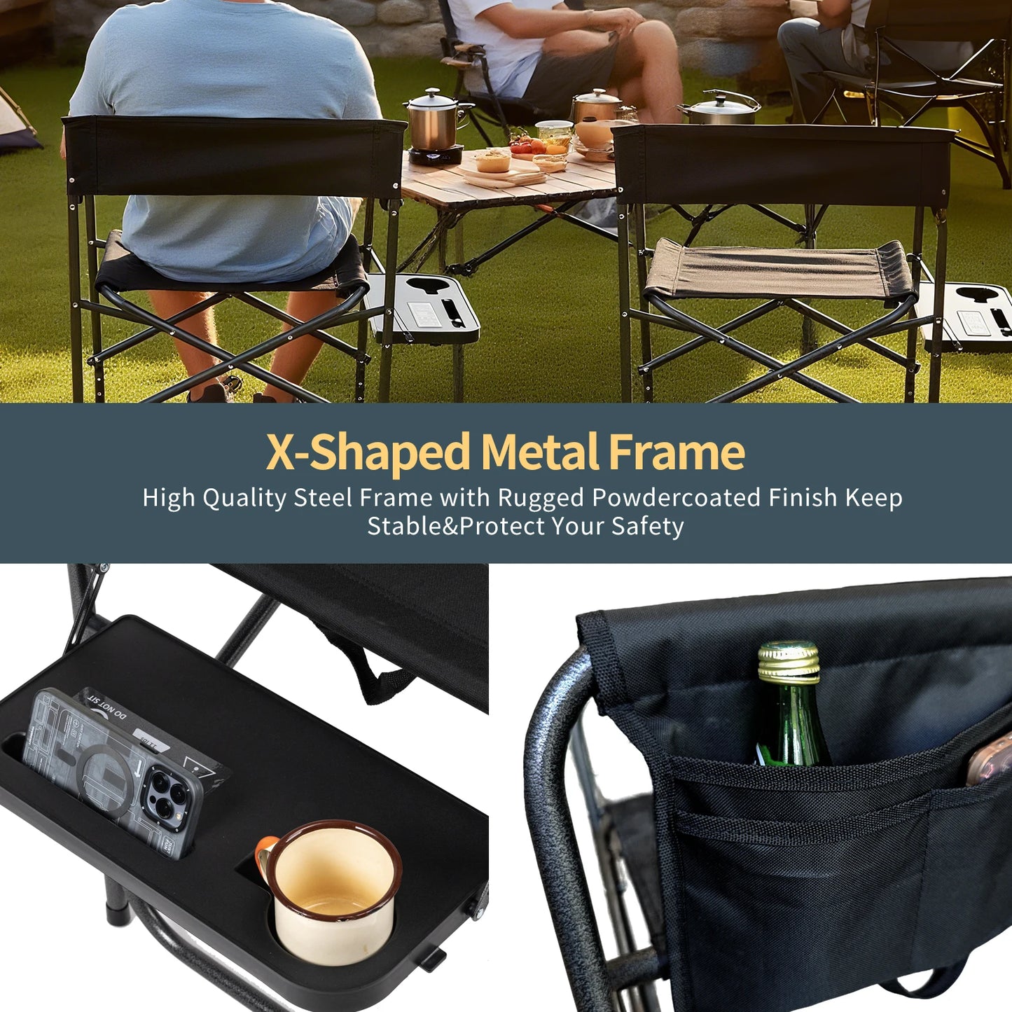 Camping Folding Chair | Lightweight | Foldable Iron Frame | One Size