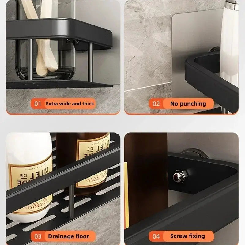 Non perforated kitchen storage rack cloth drain rack, sink dishwashing cloth sponge storage basket bathroom storage rack from PriceLows™