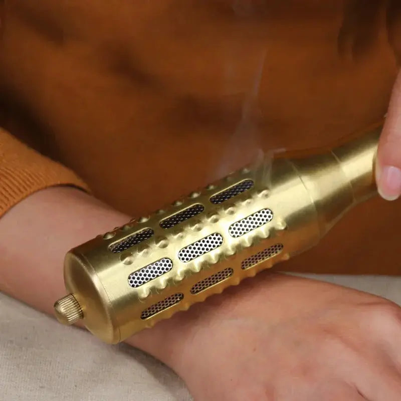 Brass Moxibustion Rod | Rotable Body Massager | Skin Tightening Meridian Tool