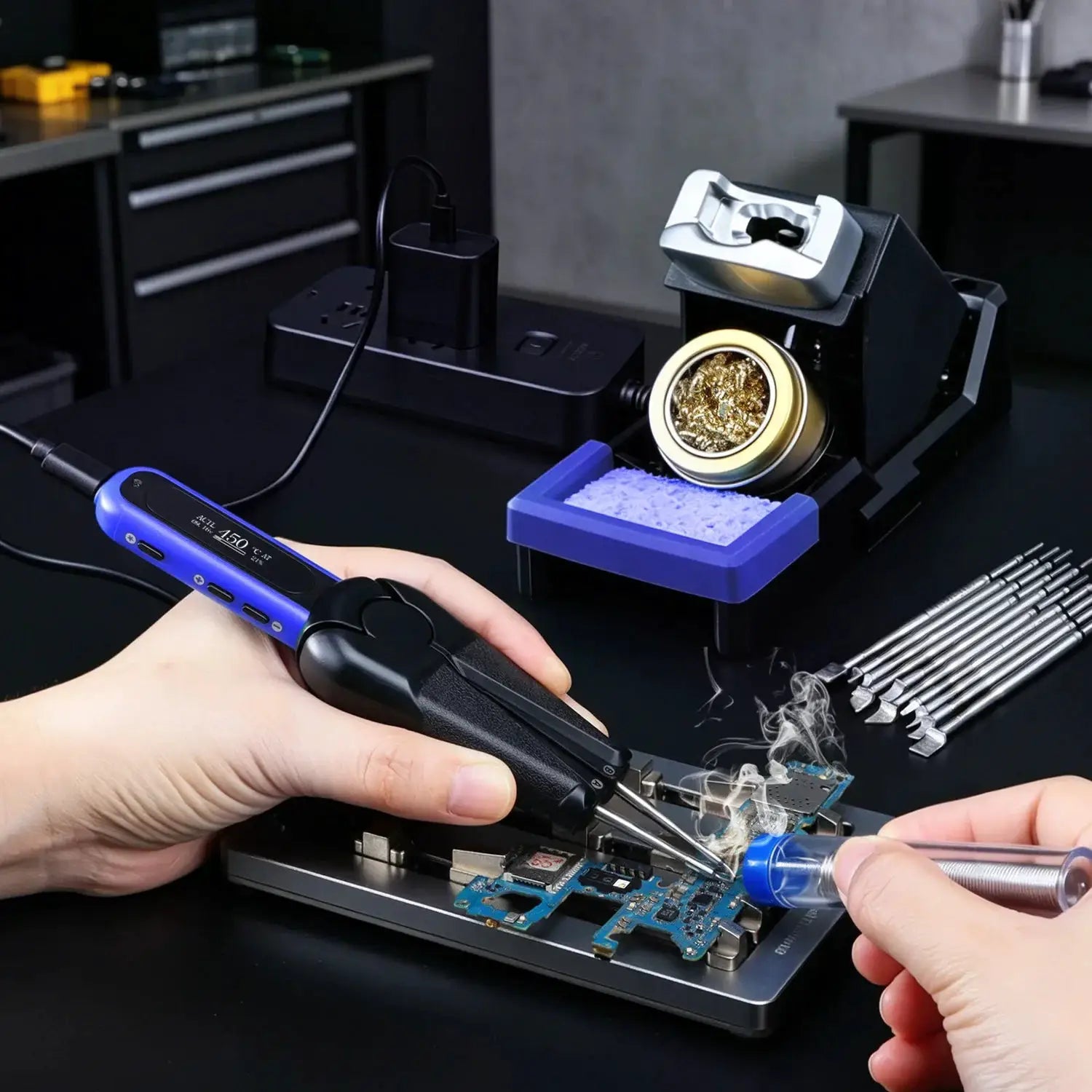 Portable Hot Tweezer Soldering Station 25W/60W Optional WEP 928D-IX Soldering Iron Kit For Precision DIY Hand Tool Support PD/QC from PriceLows™
