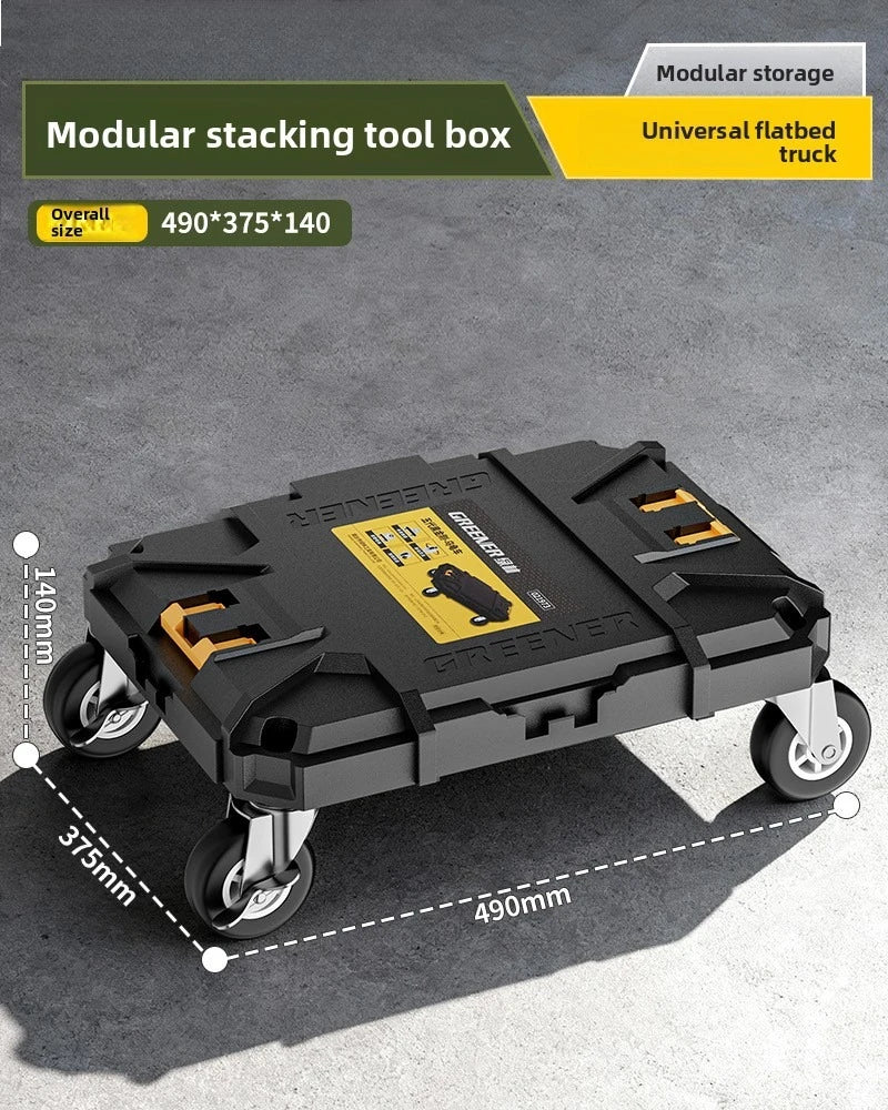Stackable Toolbox Set Large Hardware Wide Storage Tote Luggage Rolling Handle Multi Function Organizer Box Tool Box Tool Chest from PriceLows™
