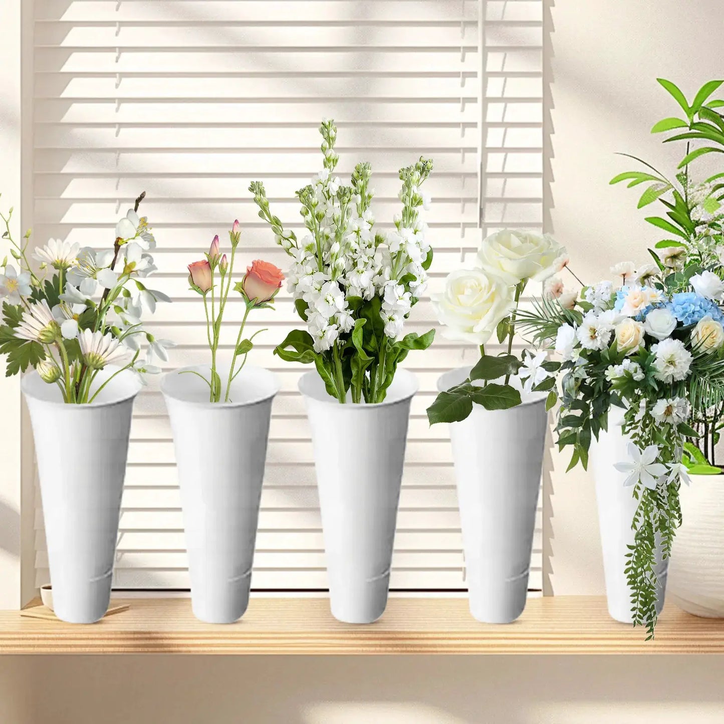 12 PCS Plant Stand Tapered Buckets (Flower Stand Not Included) Plastic Tapered Buckets for Home Patio Balcony Garden from PriceLows™