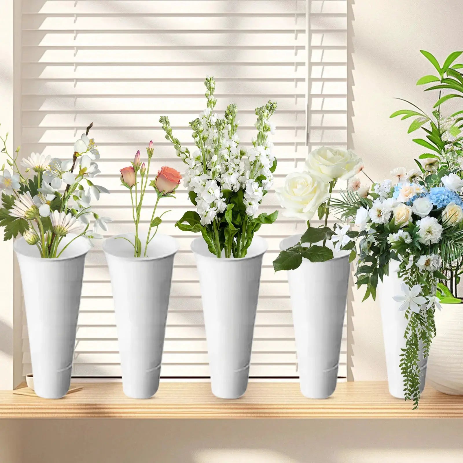 12 PCS Plant Stand Tapered Buckets (Flower Stand Not Included) Plastic Tapered Buckets for Home Patio Balcony Garden from PriceLows™