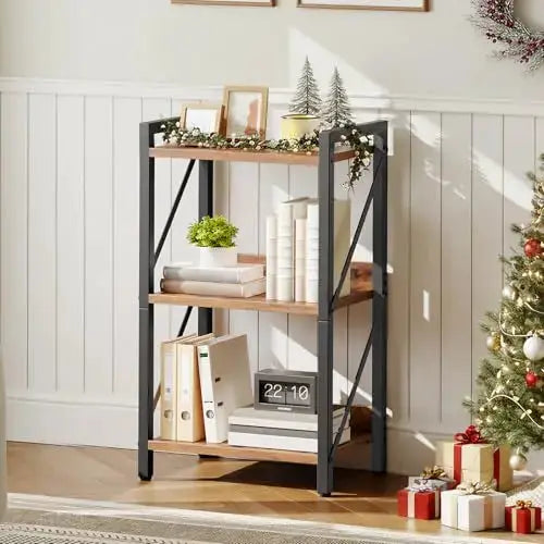 Computer Desk With Hutch And 3-Tier Bookshelf For Home Office Small Space from PriceLows™
