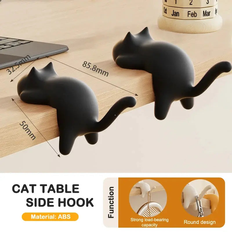 Cute Cat Bag Hook Portable Table Hook Handbag Backpack Organizer Holder for Home Office Desk Side Decor Travel Bag Hanger from PriceLows™