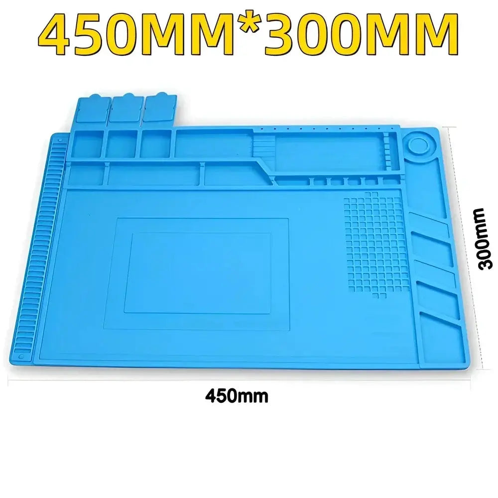 Magnetic Mat Silicone Repair Mat Circuit Board Soldering Pad Heat Resistant 932°F Anti-Static for ESD Iron Phone Repair from PriceLows™