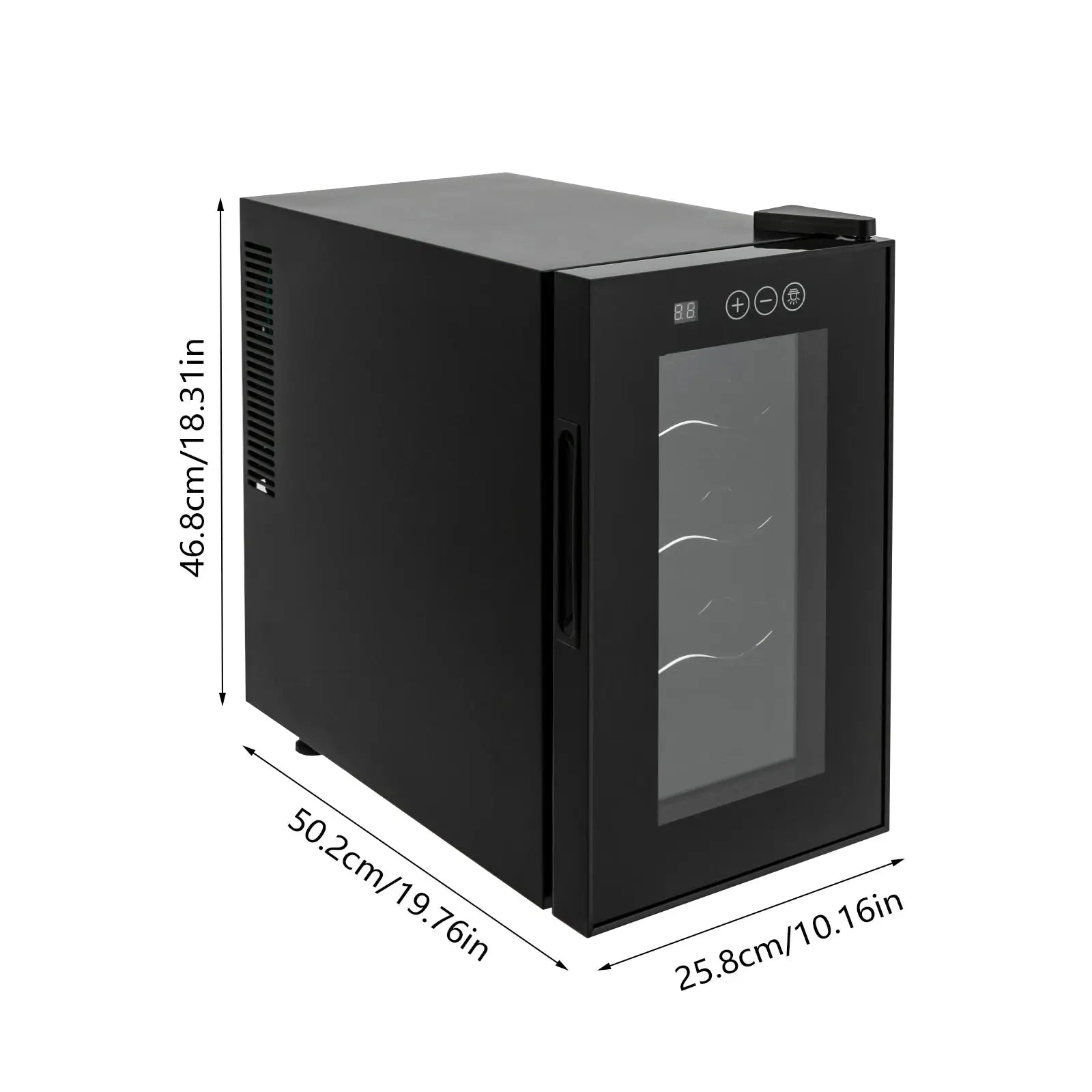 23L/6.08gal Four-tier 8 Bottle Wine Cellar Clear Window, Wine Fridge, Beverage Wine Chiller for Home, Office, Hotel, Bar,or Club from PriceLows™