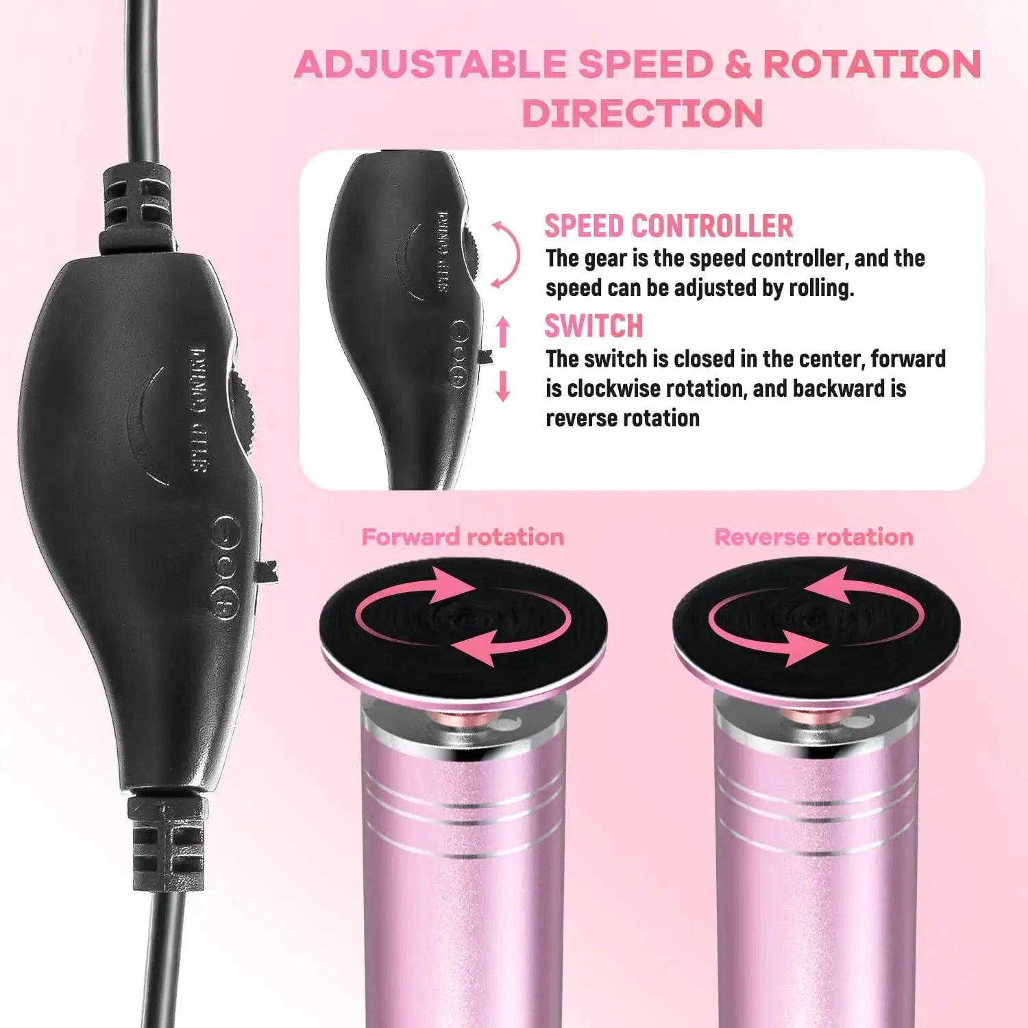 Electric foot grinder Electric callus remover Speed controller foot file pedicure tool with 60 replacement sandpaper discs for from PriceLows™