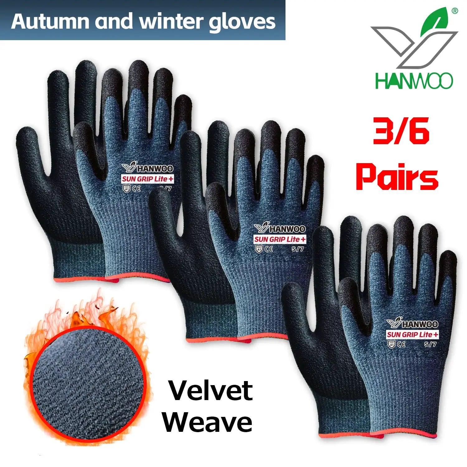 HANWOO Winter Work Gloves Smart Touchscreen Winter Warmth Microfiber Material Lightweight Gloves 3 Pairs from PriceLows™