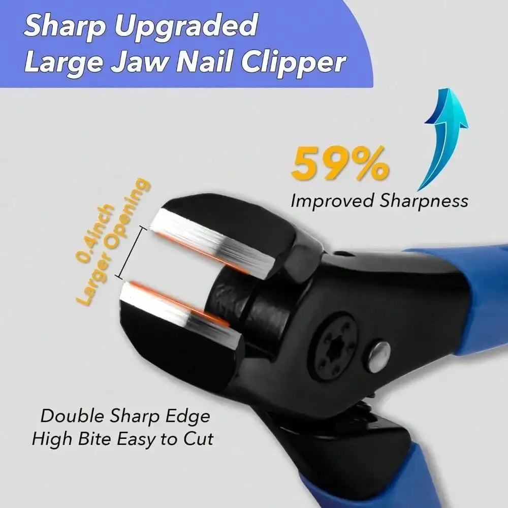 Toenail Clippers | Heavy Duty Wide Jaw | Anti Slip Long Handle | For Adults