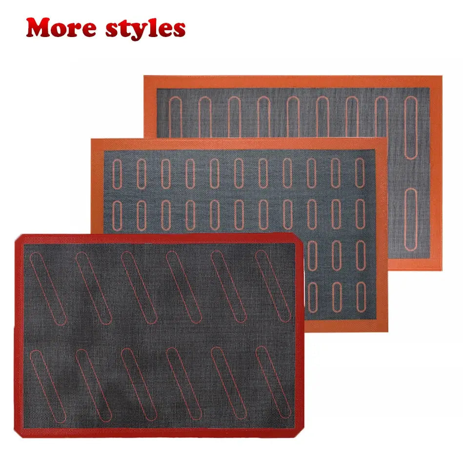 Silicone Baking Mat | Perforated Nonstick Surface | Eclair Macaron Pastry Mold