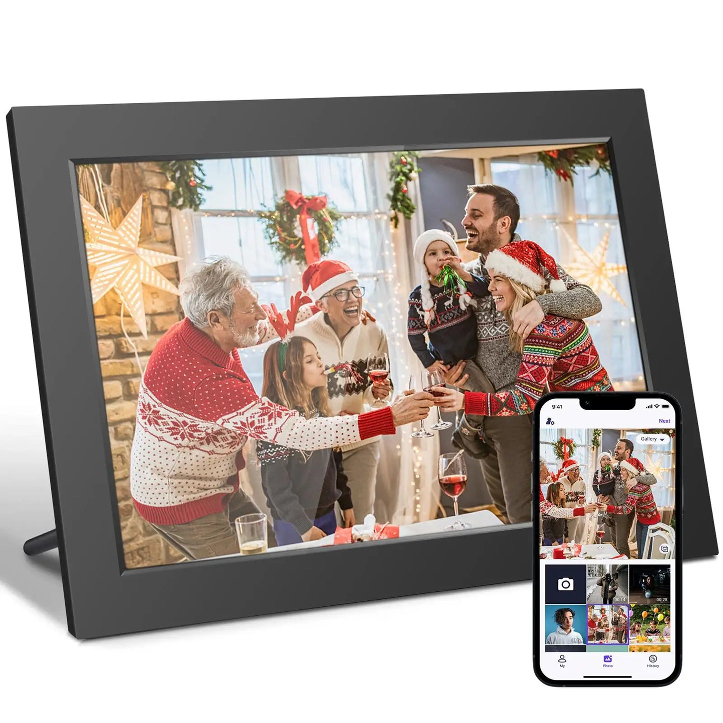 Digital Photo Frame | 10.1 Inch IPS Touch Screen | WiFi and 32GB Memory