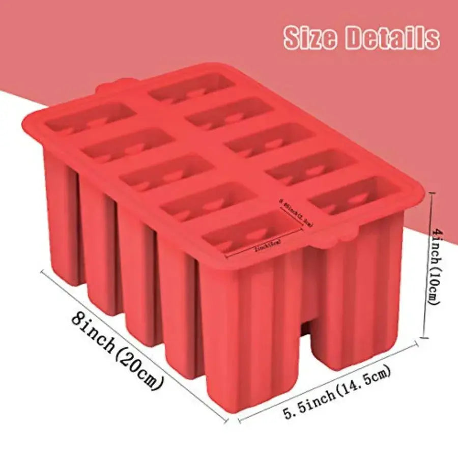 Silicone Popsicle Molds, 10 Cavity Homemade ICE Popsicle Molds Food Grade BPA-Free with Popsicle Maker Sticks Popsicles Bags A from PriceLows™