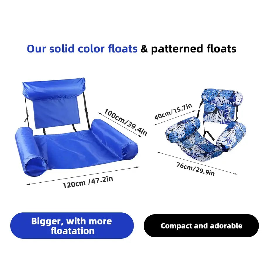 Inflatable Pool Lounge Chair | Adult 100x120 cm | Durable Portable | 100x120 cm