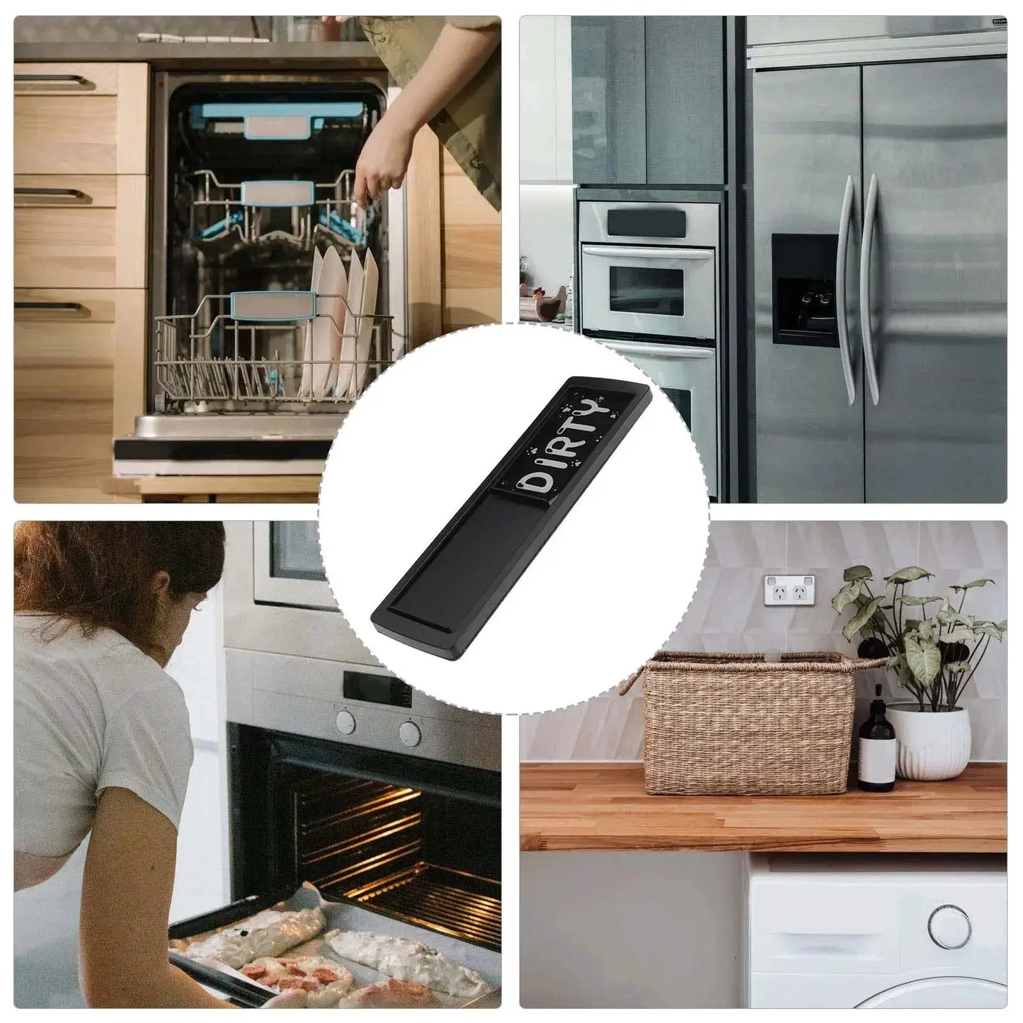 Magnetic Dishwasher Sign | Clean Dirty Indicator | Easy Flip Design | Standard