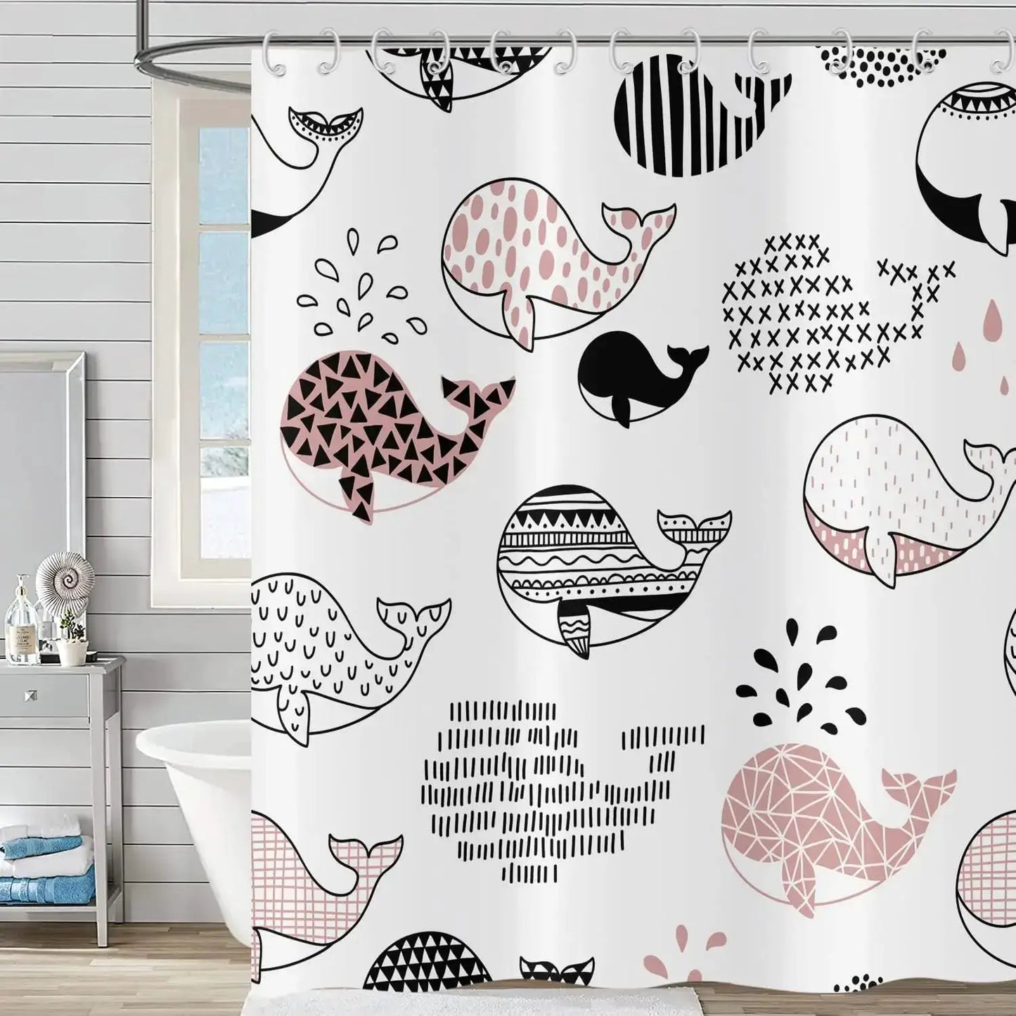 Cute Cat Blue Children Shower Curtain Waterproof Washable Polyester Material Bathroom Decorative Curtain with Hook from PriceLows™