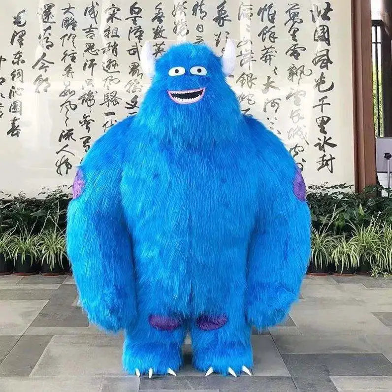 2m/2.6m Inflatable Blue Monster Costumes Adult Wearable Blow Up Suit Cosplay Halloween Inflatable Mascot No Battery from PriceLows™