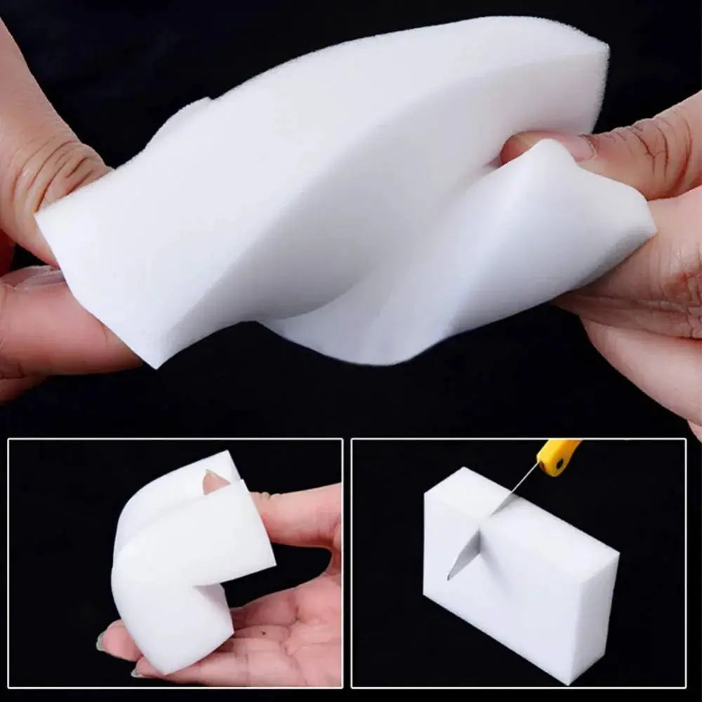 100-Pack Extra-Thick Magic Sponge Erasers: Long-Lasting Melamine Cleaning Pads for Multi-Surface Scrubbing from PriceLows™