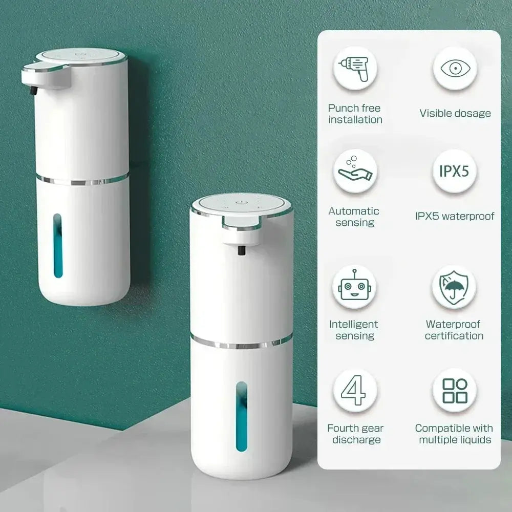 380ML Automatic Foam Soap P11 Dispenser Bathroom Smart Washing Hand Machine With USB Charging ABS 4 Level Adjustable from PriceLows™