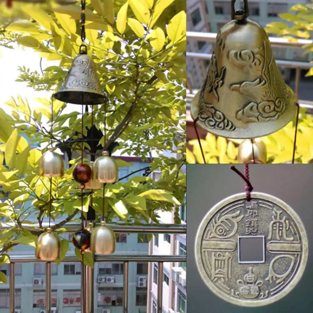 Antique Wind Chime Copper Yard Garden Outdoor Living Decoration Metal Wind Chimes Chinese Oriental Lucky Symbol Of Good Luck from PriceLows™