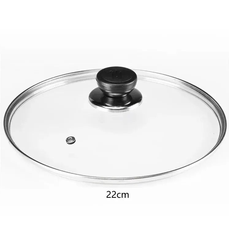 Tempered Glass Frying Pan Lid | Round | Visible Vertical Lid | 20-30 cm