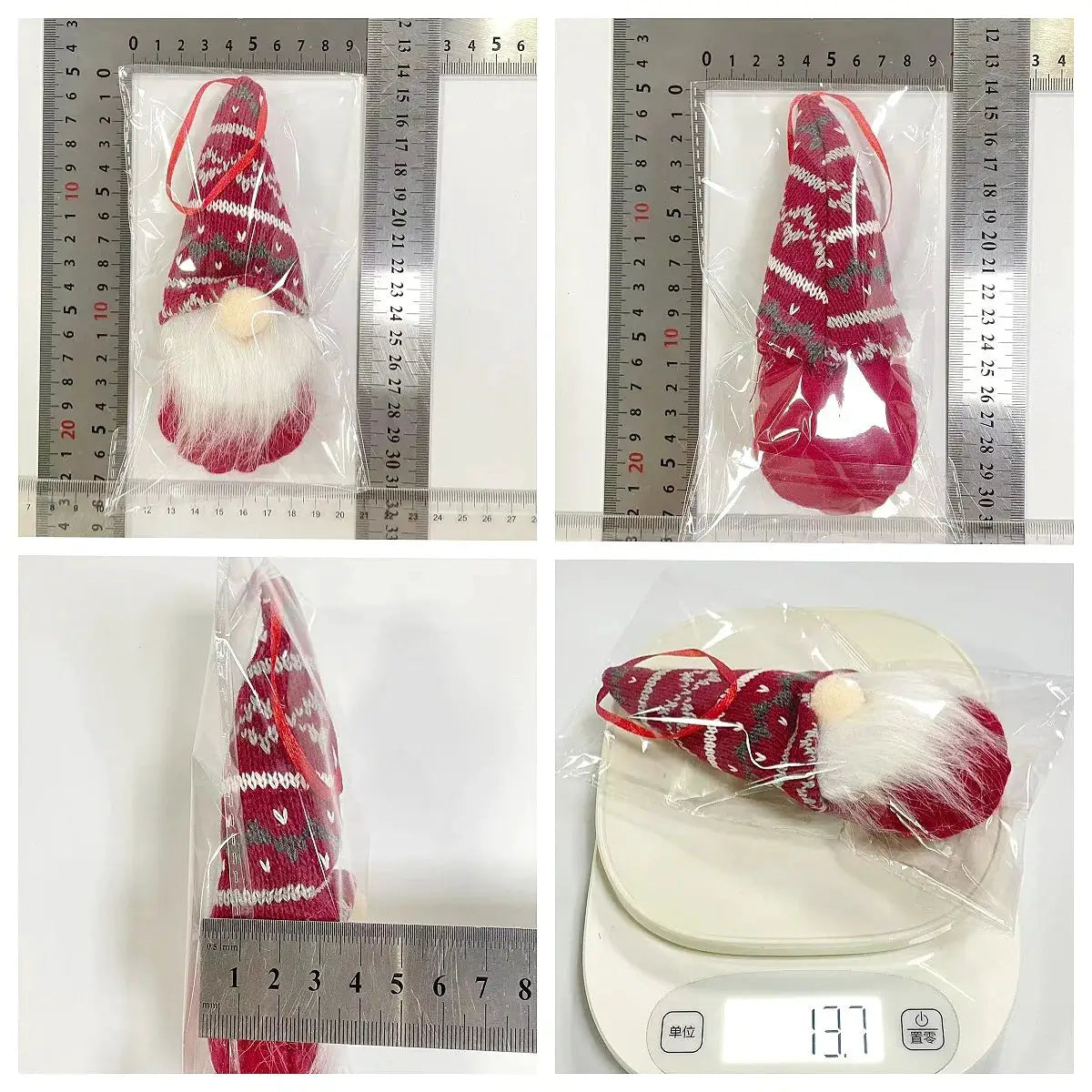 Christmas Gnome Ornaments | Handmade Plush | Hanging Decor | 3/6/9 Pcs Set