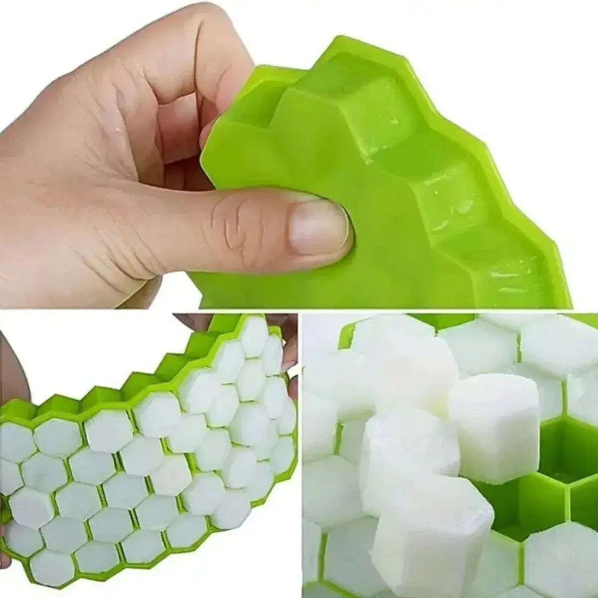 Honeycomb 37-Grid Ice Cube Tray, Silicone DIY Ice Mold (Lid Not Included) for Drinks, Cocktails & Kitchen Use from PriceLows™