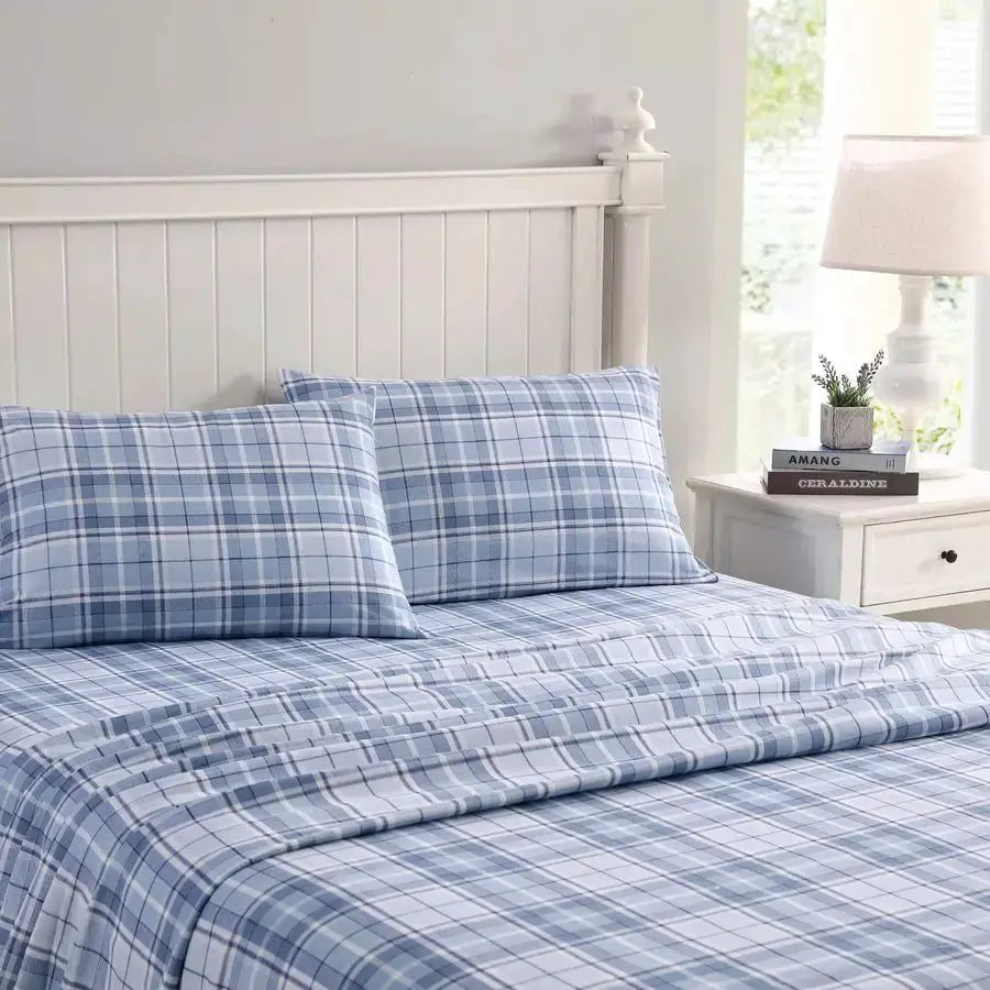 Flannel Sheets Queen Size, AntiPilling amp Wrinkle Resistant Cotton, Touchably Soft for AllSeason Comfort Bed Sheets with Matchi from PriceLows™