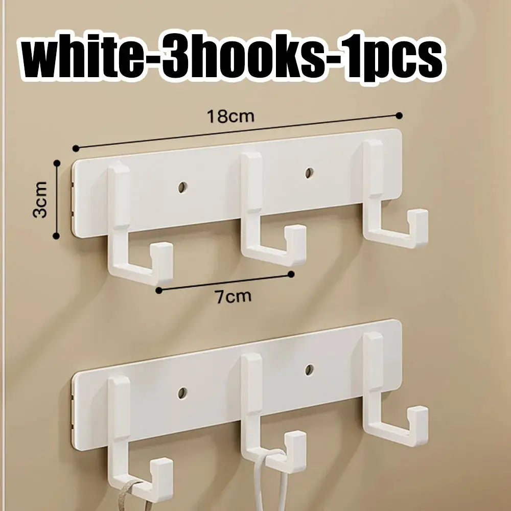 Kitchen space aluminum punch-free hooks are easy to install kitchen utensils storage hooks bathroom bathrobe towel hangers from PriceLows™