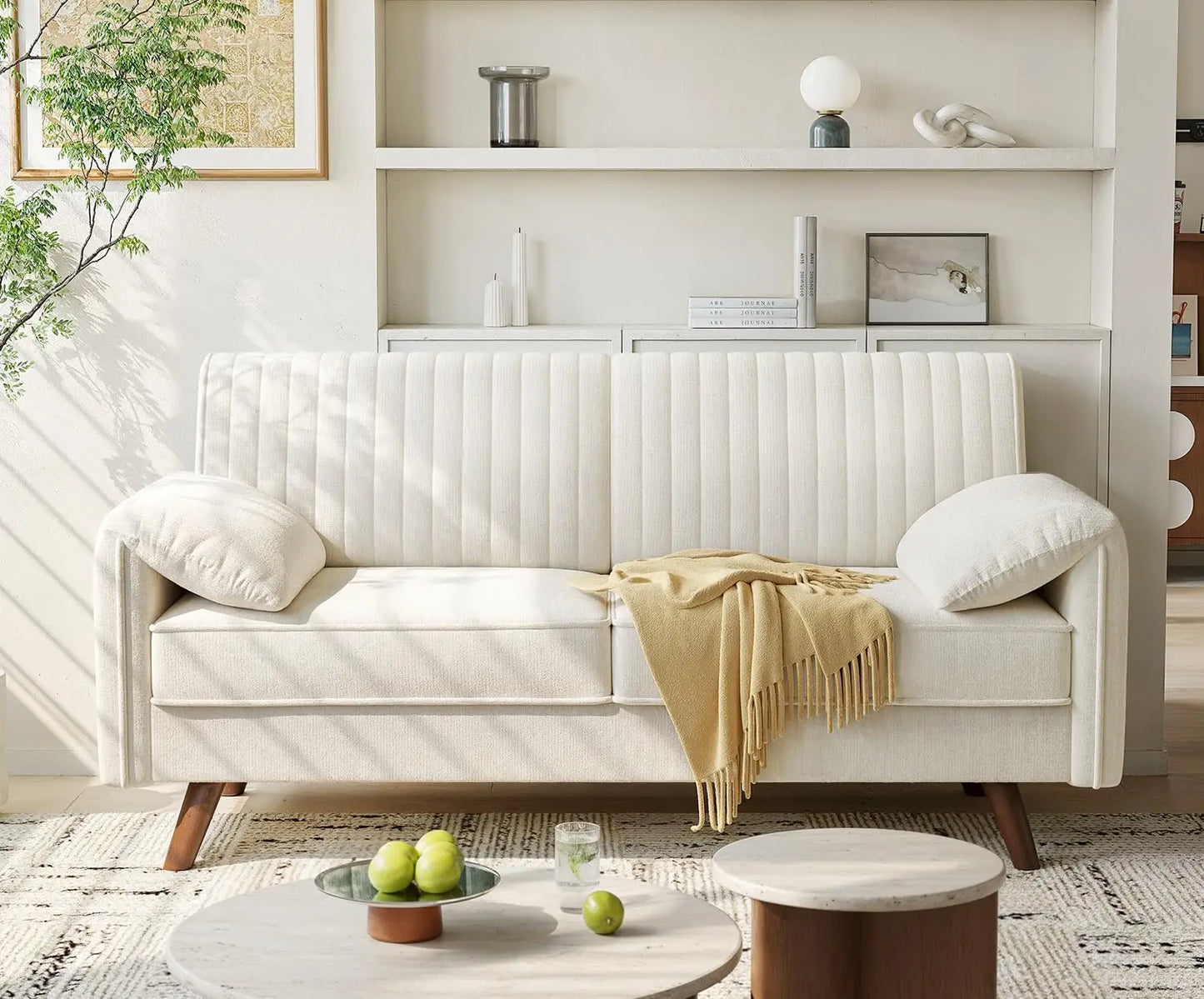 Chenille Loveseat Sofa | 64.5 Inch Length | Deep Seat Arms | Customized