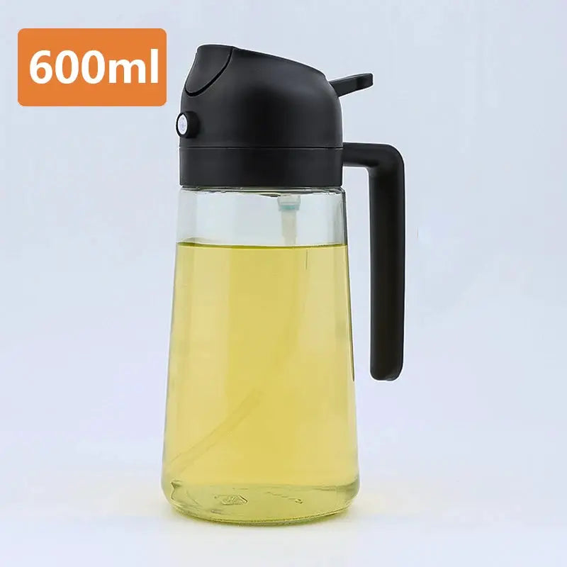 Oil Spray Bottle | Large Capacity | Glass Dispenser | Dual-Use Spraying Pouring
