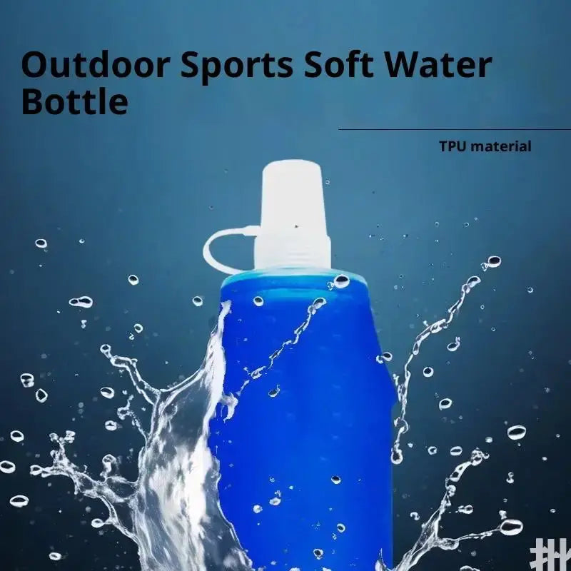(LA)Hot！1Pc Folding Water Bottle TPU Collapsible Soft Flask Outdoor Sport Hiking Camping Running Portable Soft Water Bottle from PriceLows™